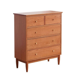 Fully solid wood chest of drawers chest of drawers cherry wood Nordic modern simple living room storage multi-function cabinet complete
