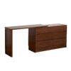 North America imported black walnut full solid wood dressing table small apartment retractable makeup table corner six chest of cabinets integrated
