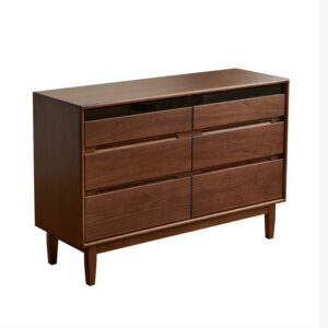 Imported black walnut full solid wood six chests of cabinets small apartment, old-sized bedroom, living room storage drawer cabinet