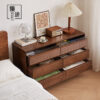 North American black walnut six chests of cabinets full solid wood retro small apartment living room storage bedroom bedside wardrobe