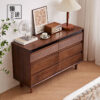 North American black walnut six chests of cabinets full solid wood retro small apartment living room storage bedroom bedside wardrobe