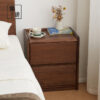 North America imported black walnut full solid wood bedside table log bedroom storage side cabinet Japanese retro