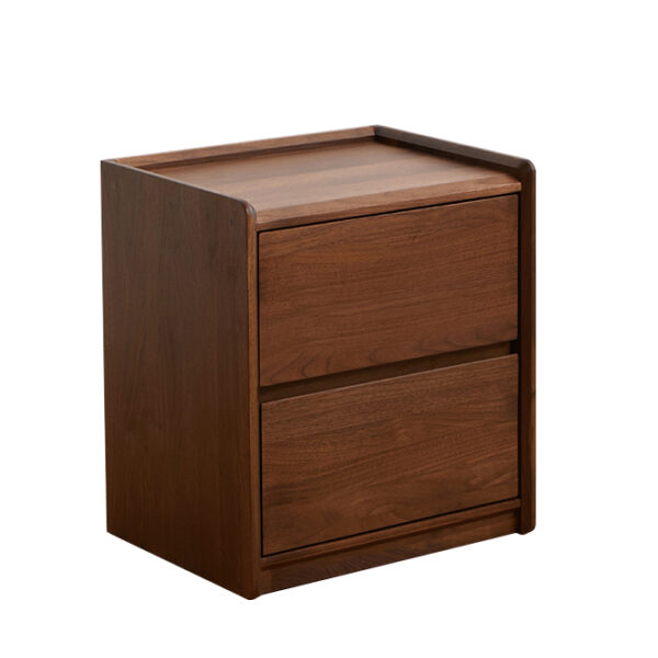 North America imported black walnut full solid wood bedside table log bedroom storage side cabinet Japanese retro