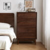 North American black walnut full solid wood chest of drawers Nordic living room bedroom simple storage cabinet entrance wardrobe