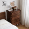 North American black walnut full solid wood chest of drawers Nordic living room bedroom simple storage cabinet entrance wardrobe