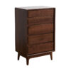 North American black walnut full solid wood chest of drawers Nordic living room bedroom simple storage cabinet entrance wardrobe