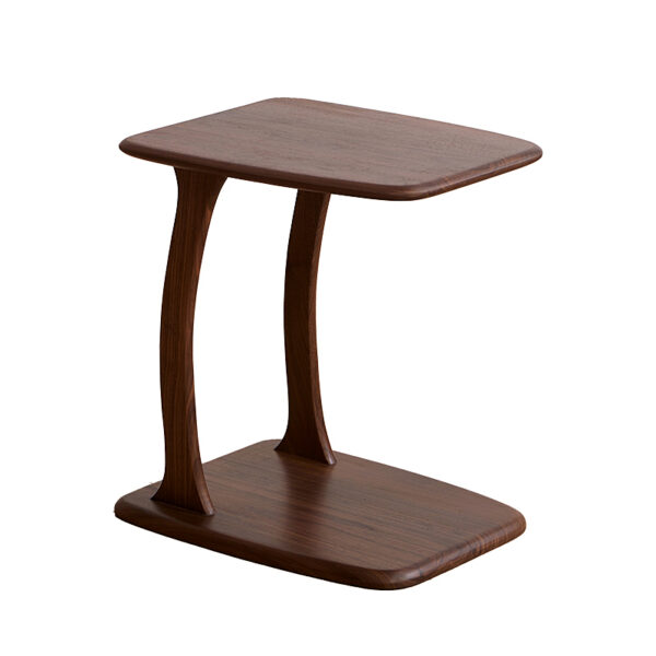 North American black walnut wood edge table Nordic simple small apartment sofa balcony movable coffee table full solid wood corner table