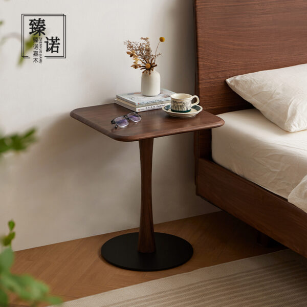 North America imported black walnut full solid wood sofa side several living room new Chinese table household small square table