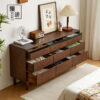 North America imported black walnut full solid wood nine chests of cabinets small apartment, old-sized bedroom living room storage wall drawer cabinet