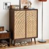 North America imported black walnut full solid wood shoe cabinet breathable small apartment metropolitan entrance foyer storage cabinet porch cabinet