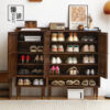 North America imported black walnut full solid wood shoe cabinet breathable small apartment metropolitan entrance foyer storage cabinet porch cabinet