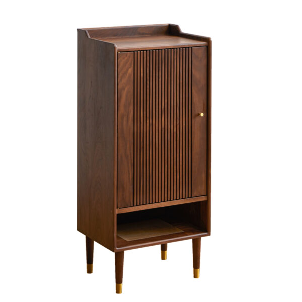 North America imported black walnut full solid wood shoe cabinet breathable small apartment metropolitan entrance foyer storage cabinet porch cabinet