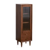 North America imported black walnut full solid wood TV side cabinet small household wine cabinet combination living room storage cabinet