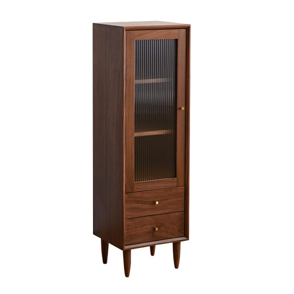 North America imported black walnut full solid wood TV side cabinet small household wine cabinet combination living room storage cabinet