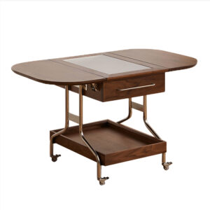 Imported black walnut wood fully solid wood movable folding coffee table small living room sofa corner table