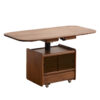 All solid wood imported from North America black walnut wood coffee table foldable lift mobile sofa edge table with storage cabinet
