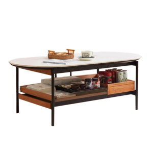 Nordic solid wood tea table cherry wood simple household small apartment Japanese log living room rock slab tea table tea table