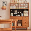 Zhennuo sideboard cherry wood full solid wood Nordic Changhong modern simple Japanese small apartment high cabinet log