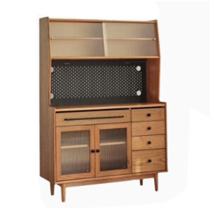 Zhennuo sideboard cherry wood full solid wood Nordic Changhong modern simple Japanese small apartment high cabinet log